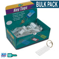 Standard Key Tag with Tang Ring CLEAR ONLY Bulk Pack of 100