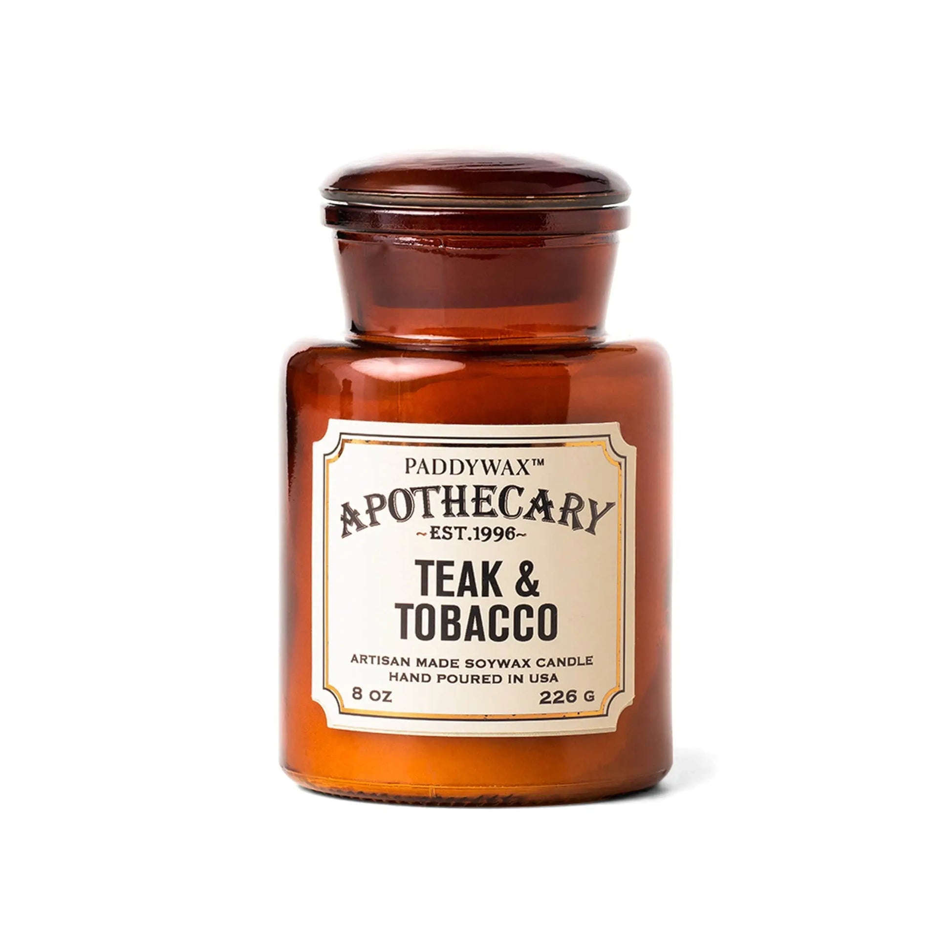 Teak & Tobacco - Apothecary 8 oz Candle