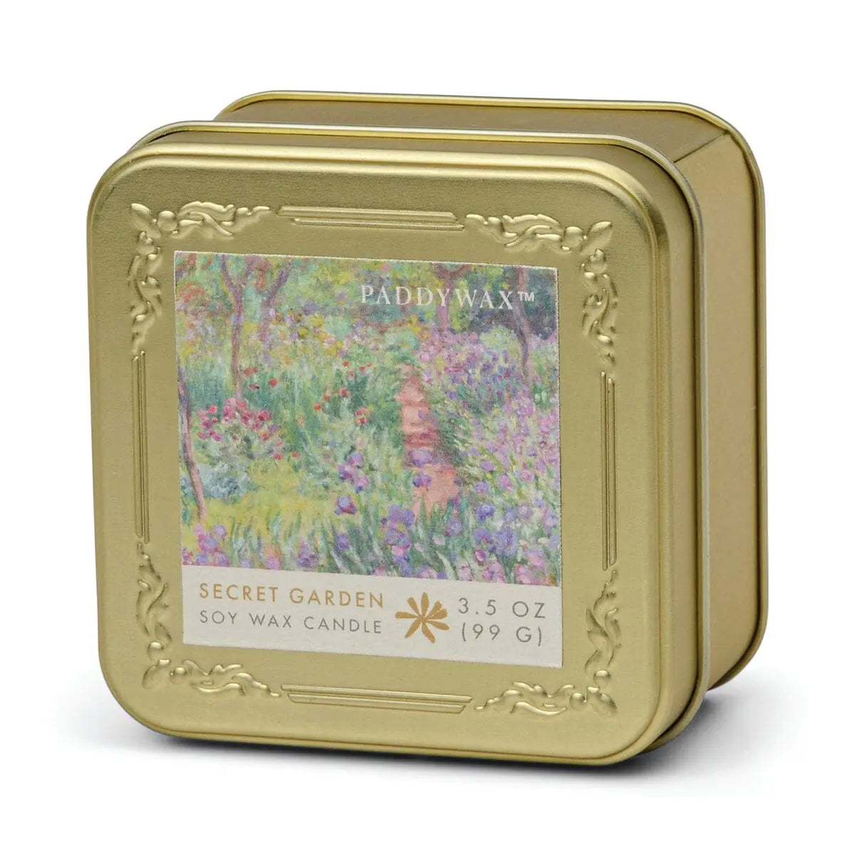 Claude Monet Secret Garden - Impressionist 3.5 oz Tin Candle