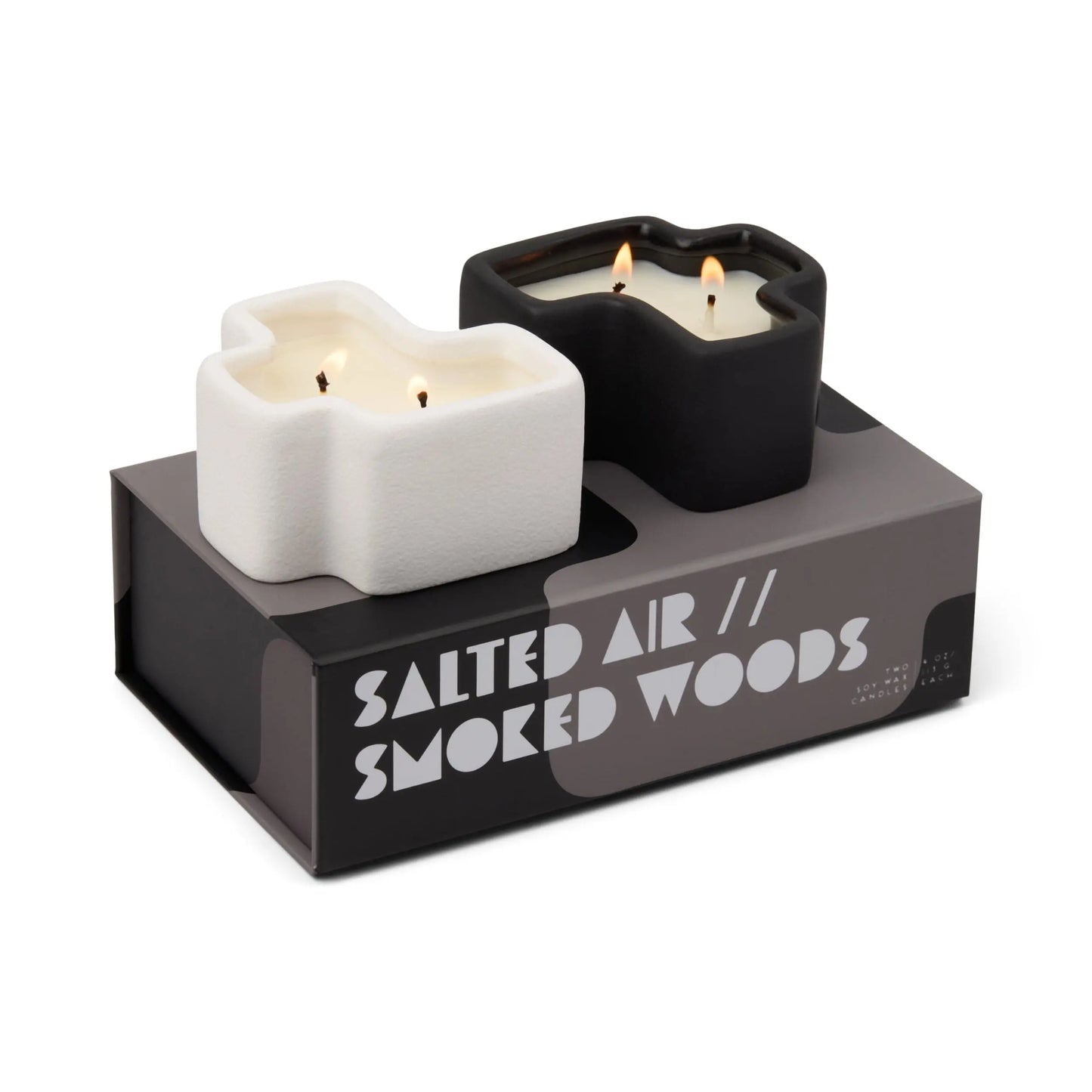 Salted Air & Smoked Woods - Jigsaw 4 oz Candle Boxed Set