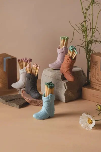 Cowboy Boot Match Holder - Light Blue