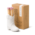 Cowboy Boot Match Holder - White