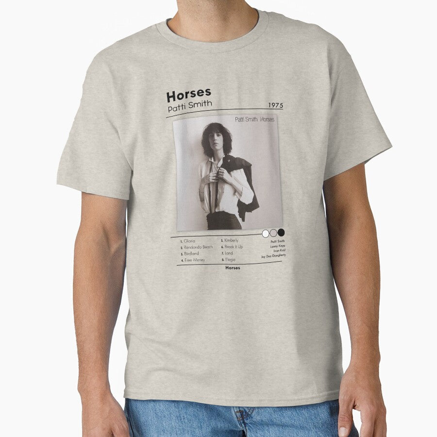 Patti Smith - Horses | Album Card by theoralcollage Unisex T-shirt, Sweatshirt, Hoodie, Long Sleeve Tee