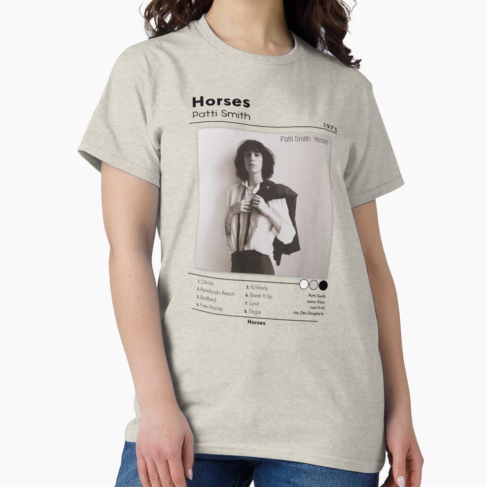 Patti Smith - Horses | Album Card by theoralcollage Unisex T-shirt, Sweatshirt, Hoodie, Long Sleeve Tee