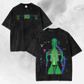 Vintage Washed T-Shirt, Neon Glitch Sci-Fi Streetwear Tee, Futuristic Gamer Gift Unisex T-shirt, Sweatshirt, Hoodie, Long Sleeve Tee