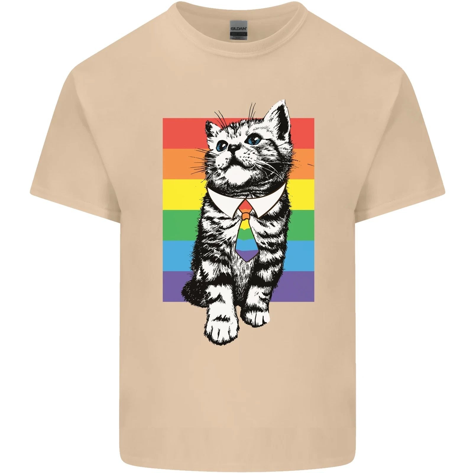 LGBT Cat Gay Pride Day Awareness Mens Cotton T-Shirt Tee Top Unisex T-shirt, Sweatshirt, Hoodie, Long Sleeve Tee